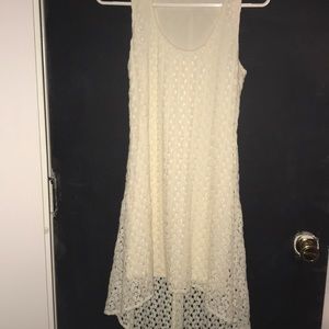 Off White, High-Low Dress